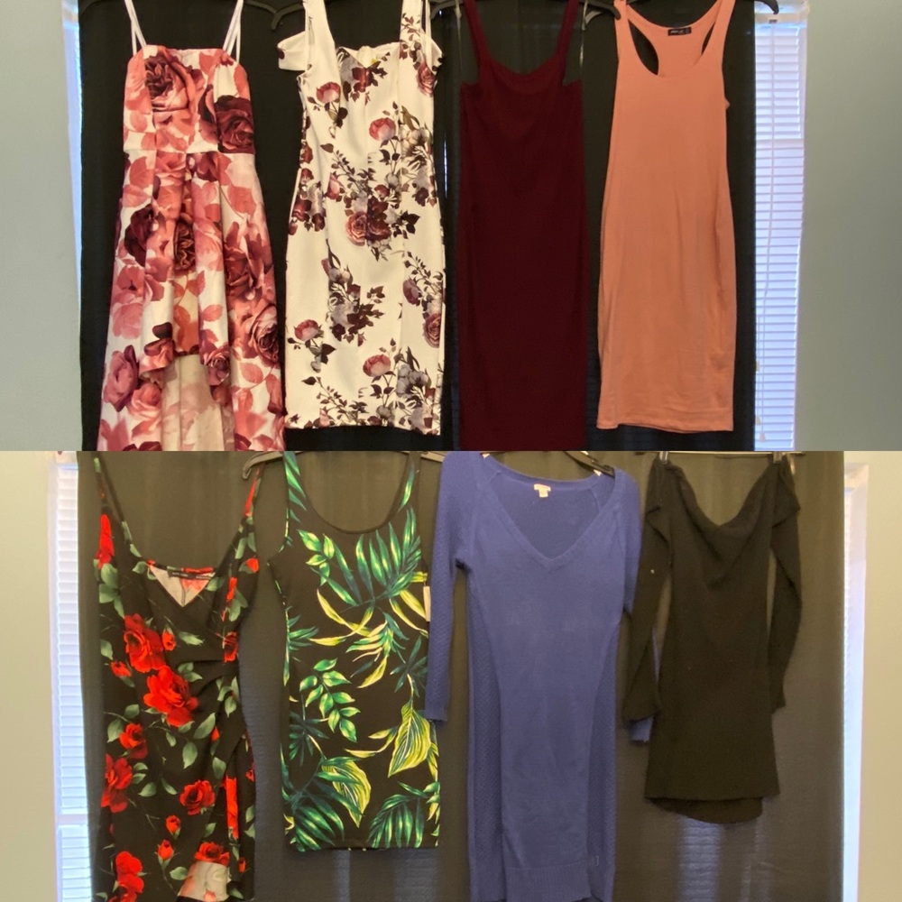 Preloved LOT of 8 women Small Dresses complete set